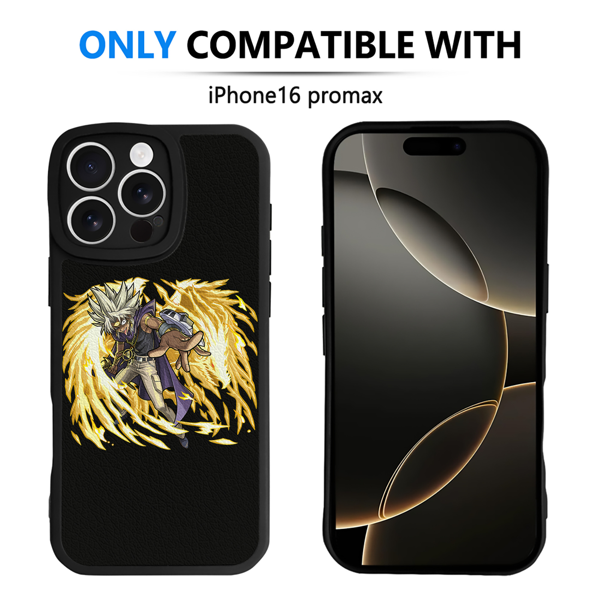 （画像用） 遊☆戯☆王 Yu-Gi-Oh! 【iPhone 16シリーズ対応】シリコンスマホケース（レザー調） 材質：シリコン